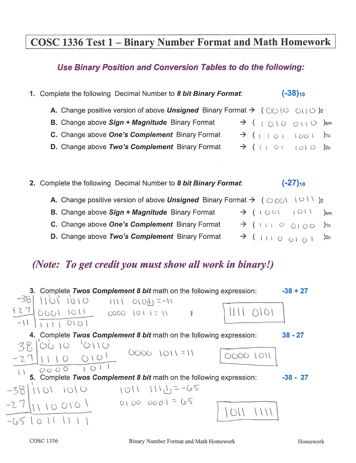 BNF Math Homework ITSE 1329 Studocu   Thumb 1200 1560 