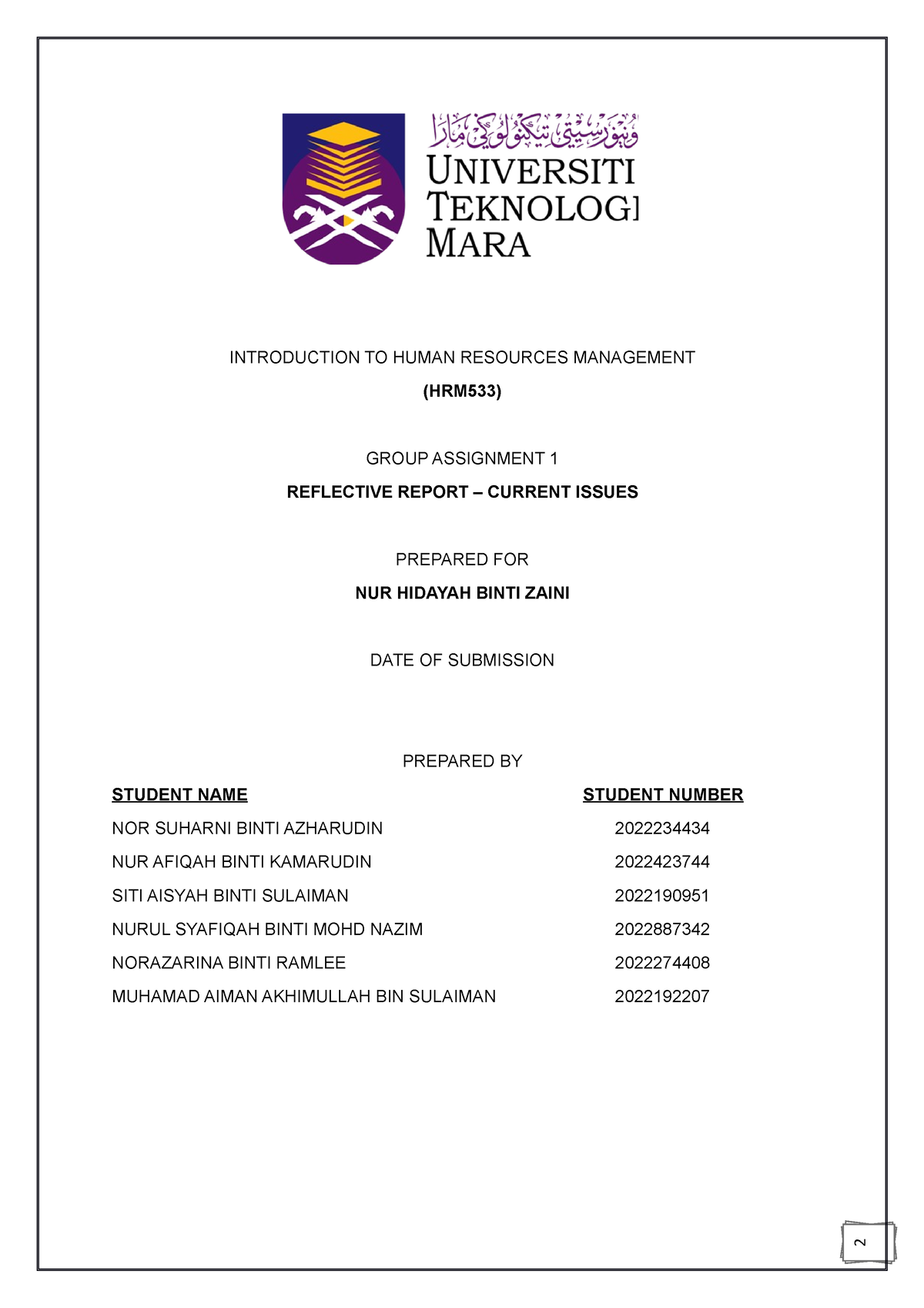 Group 4 HRM533 MAR-JUL 2023 ( Reference, As A Last Edit) - Introduction ...