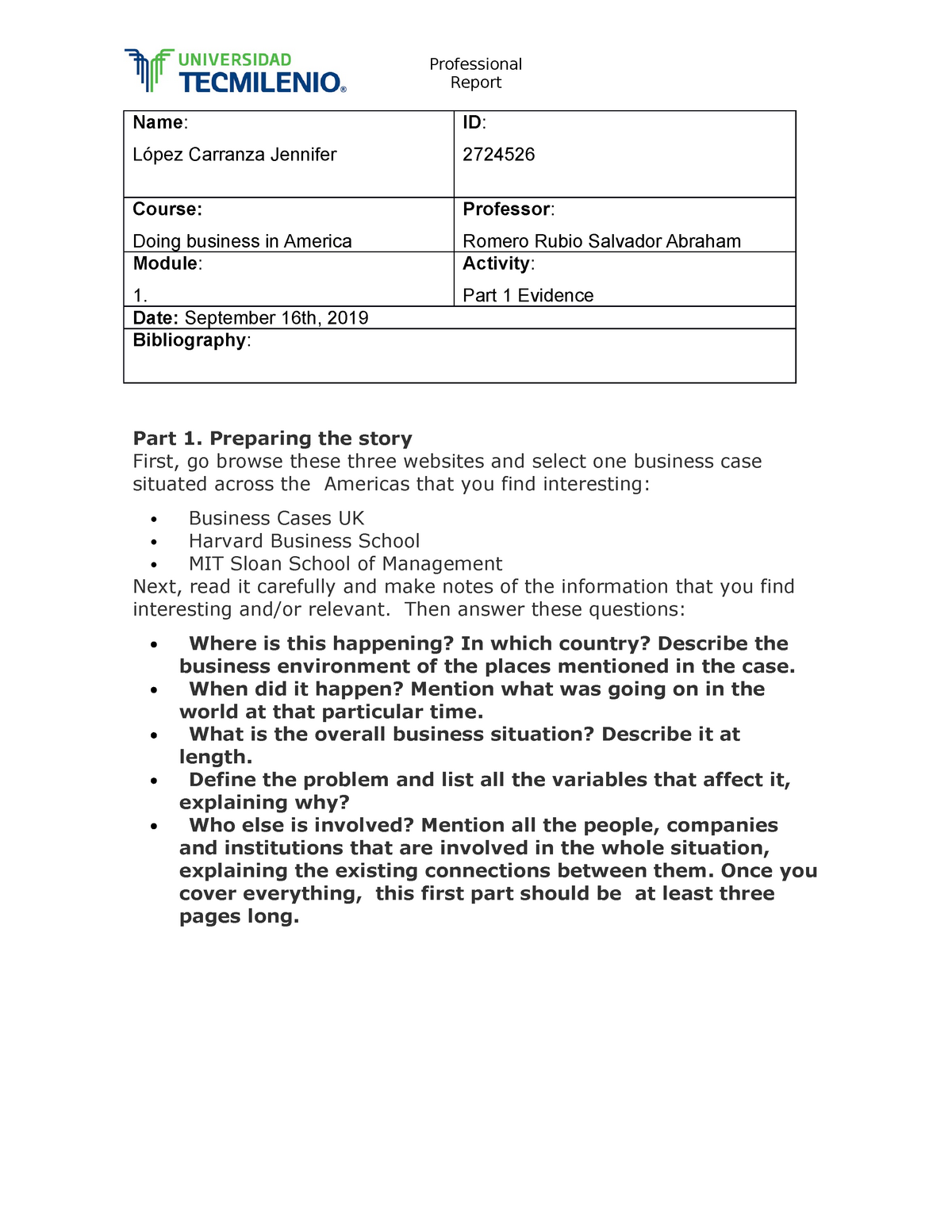 Doing Business Euro-Asia Assignment 4 - Report Name : López