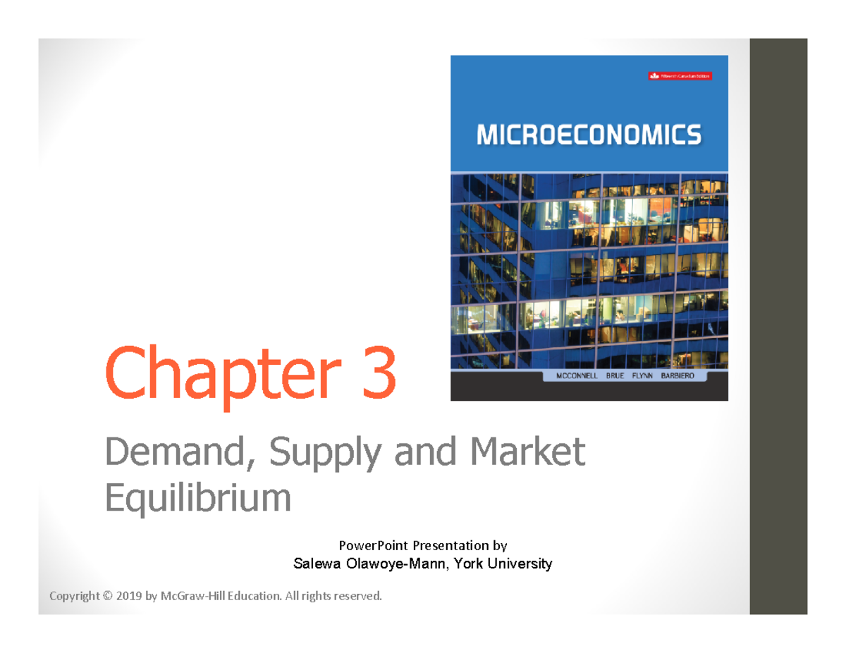 Chapter 03 - ECON 100 Ch.3 - Chapter 3Demand, Supply and ...
