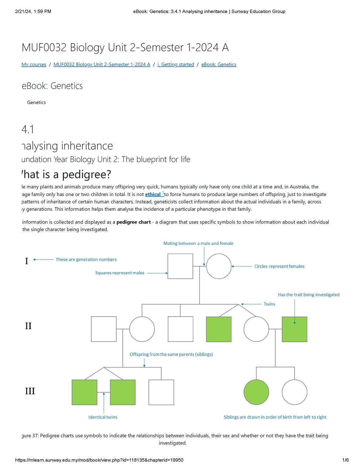 E Book Genetics 3.4.1 Analysing inheritance Sunway Education Group ...