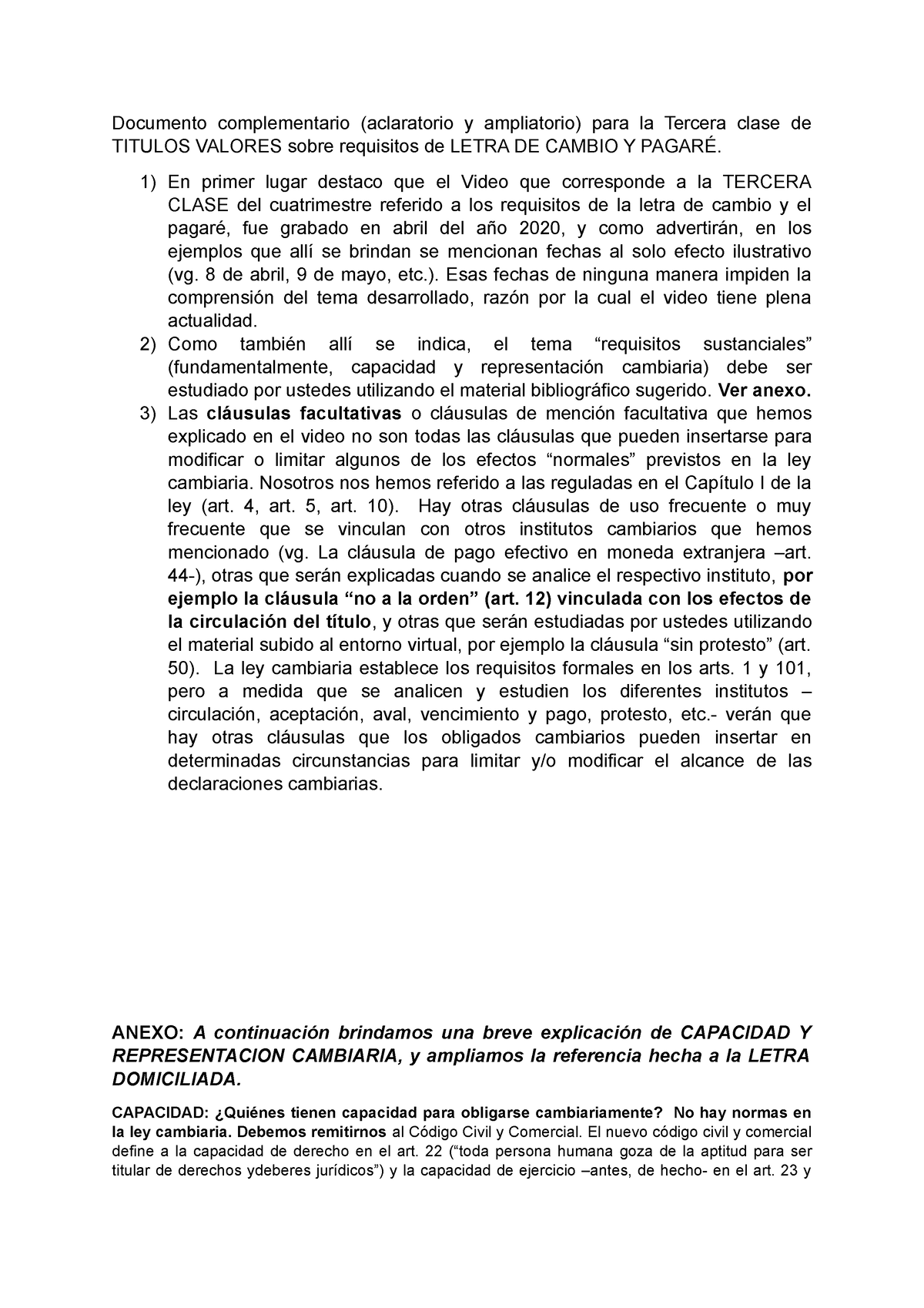 Documento Complementario Requisitos Titulos Cambiarios - Documento ...