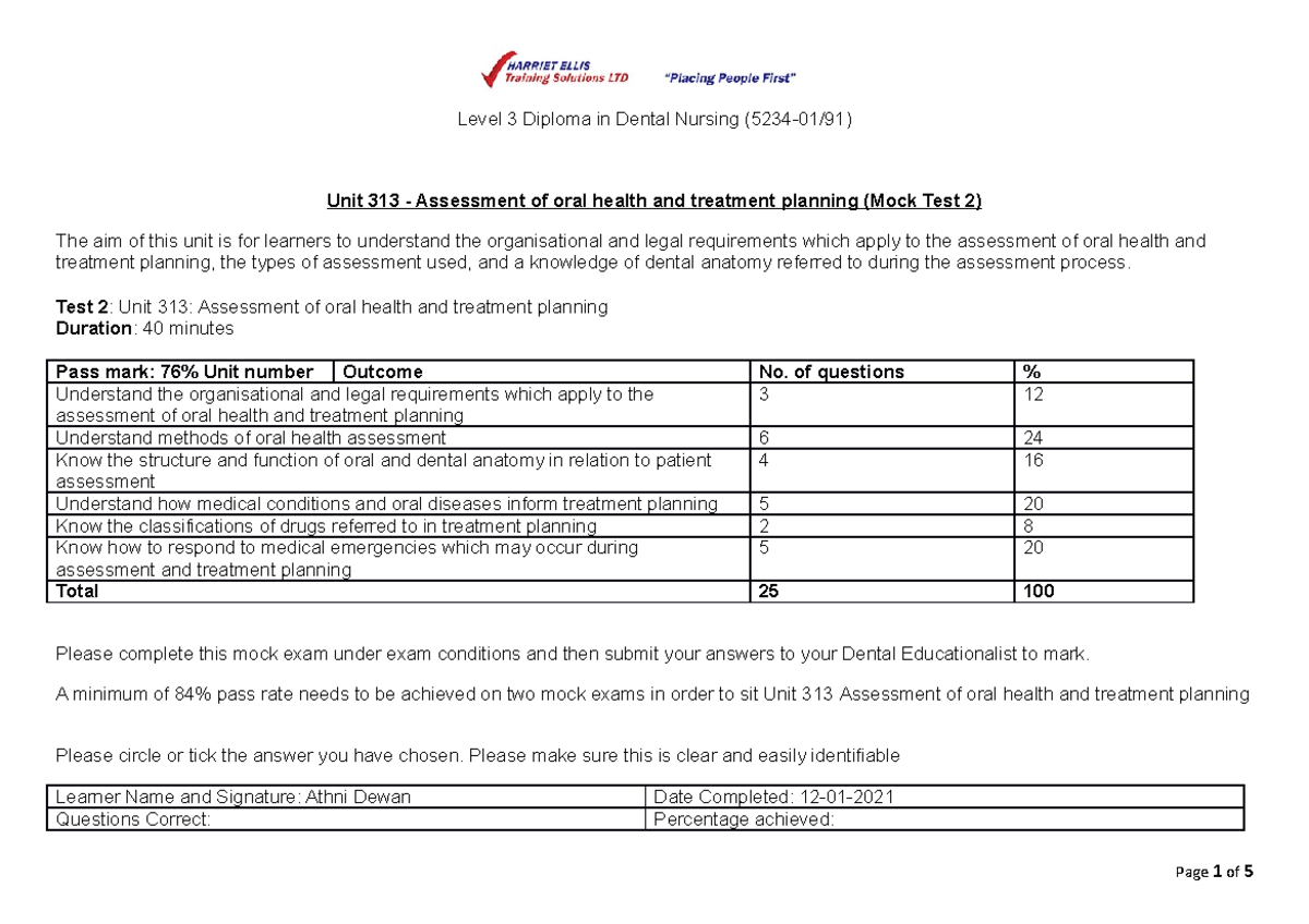 unit-313-mock-2-paper-unit-313-assessment-of-oral-health-and