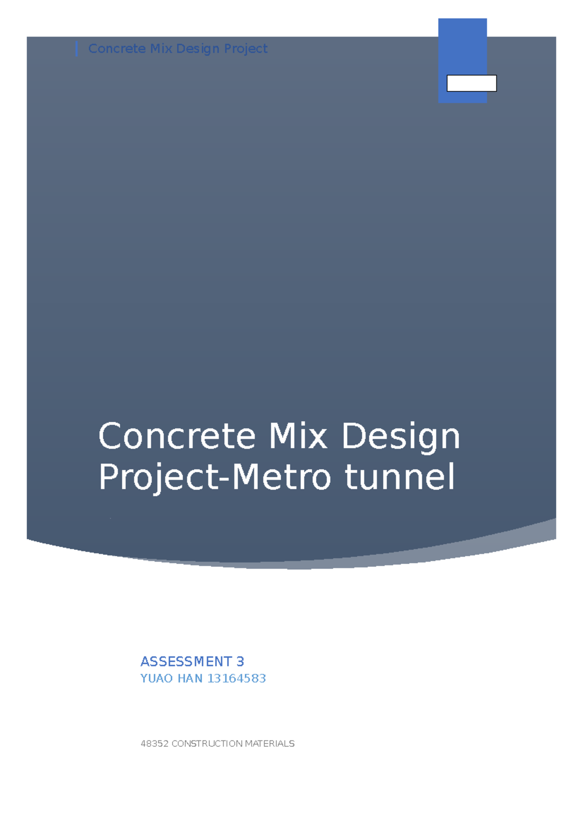 Concrete Mix Design Second Assessment Report Of Construction Material