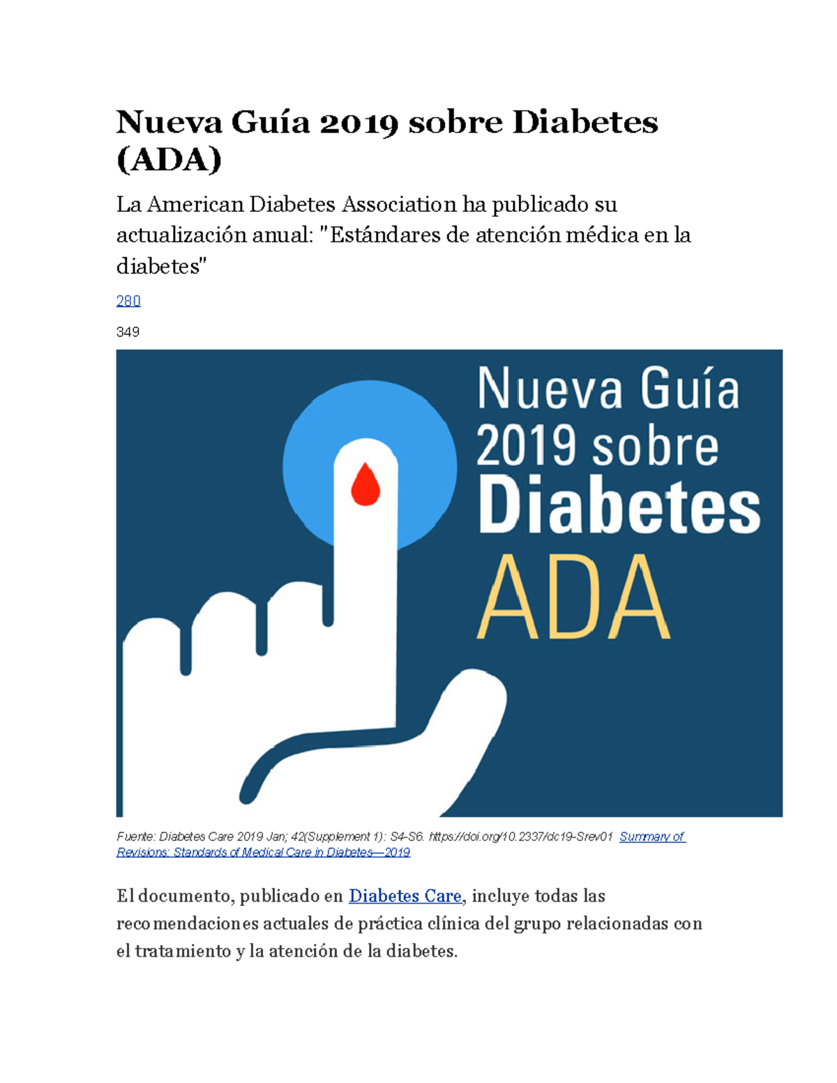 Nueva Guía 2019 Sobre Diabetes - Nueva Guía 2019 Sobre Diabetes (ADA ...