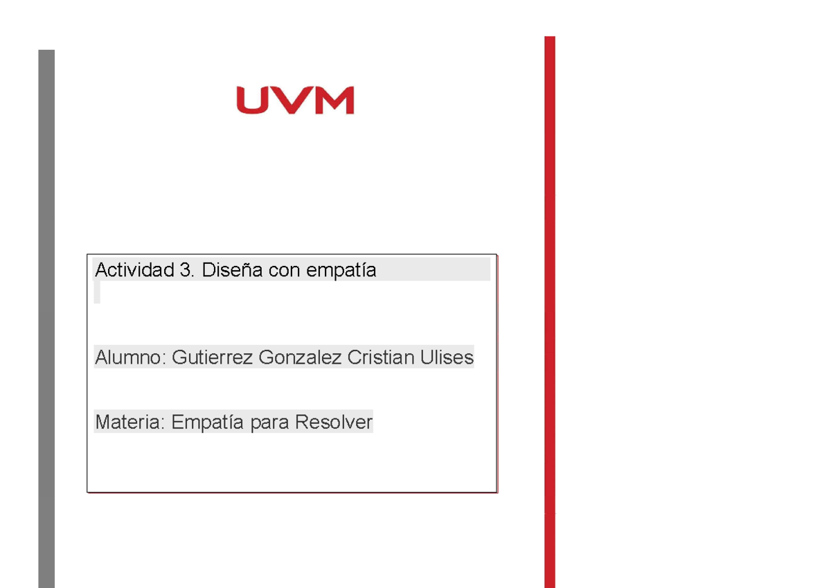 A 3 CUGG Empatia para resolver - Actividad: 4 Maestro: Ortiz Cuevas ...