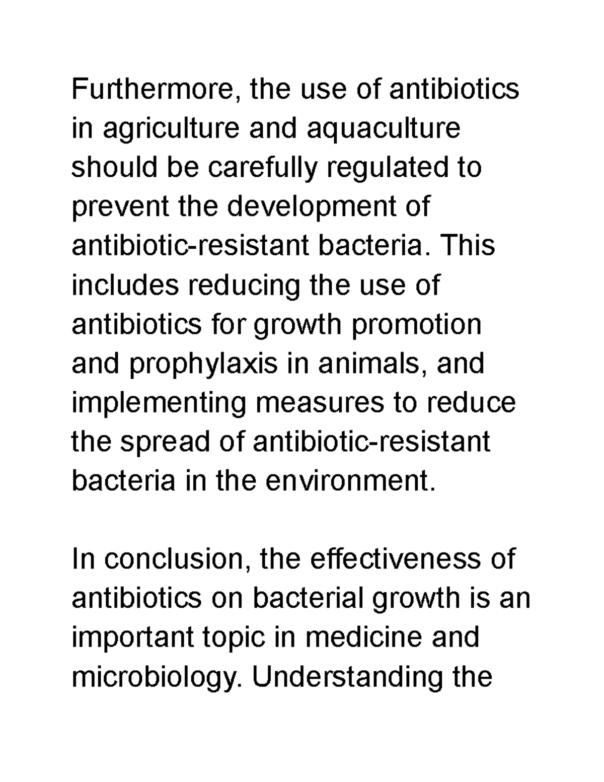 Lecture Notes The Effectiveness Of Antibiotics On Bacterial Growth ...