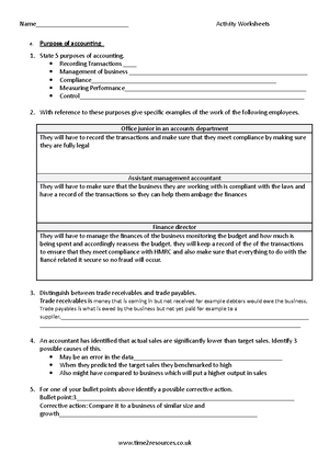 P1 - Unit 1 Btec Business Level 3 P1 - P1 Checklist; Explain The ...