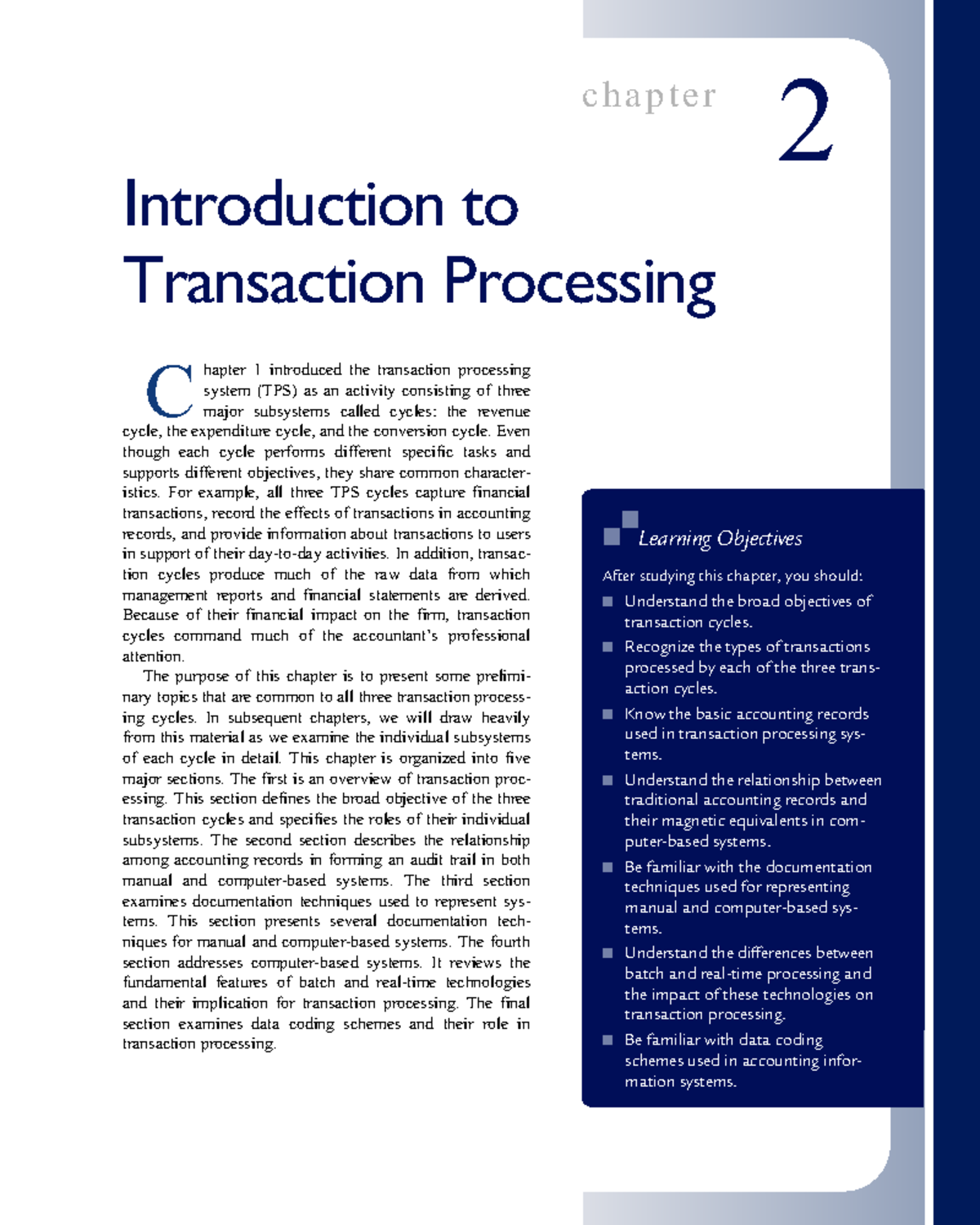Chapet 2 - Accounting information system - c h a p t e r 2 Introduction ...