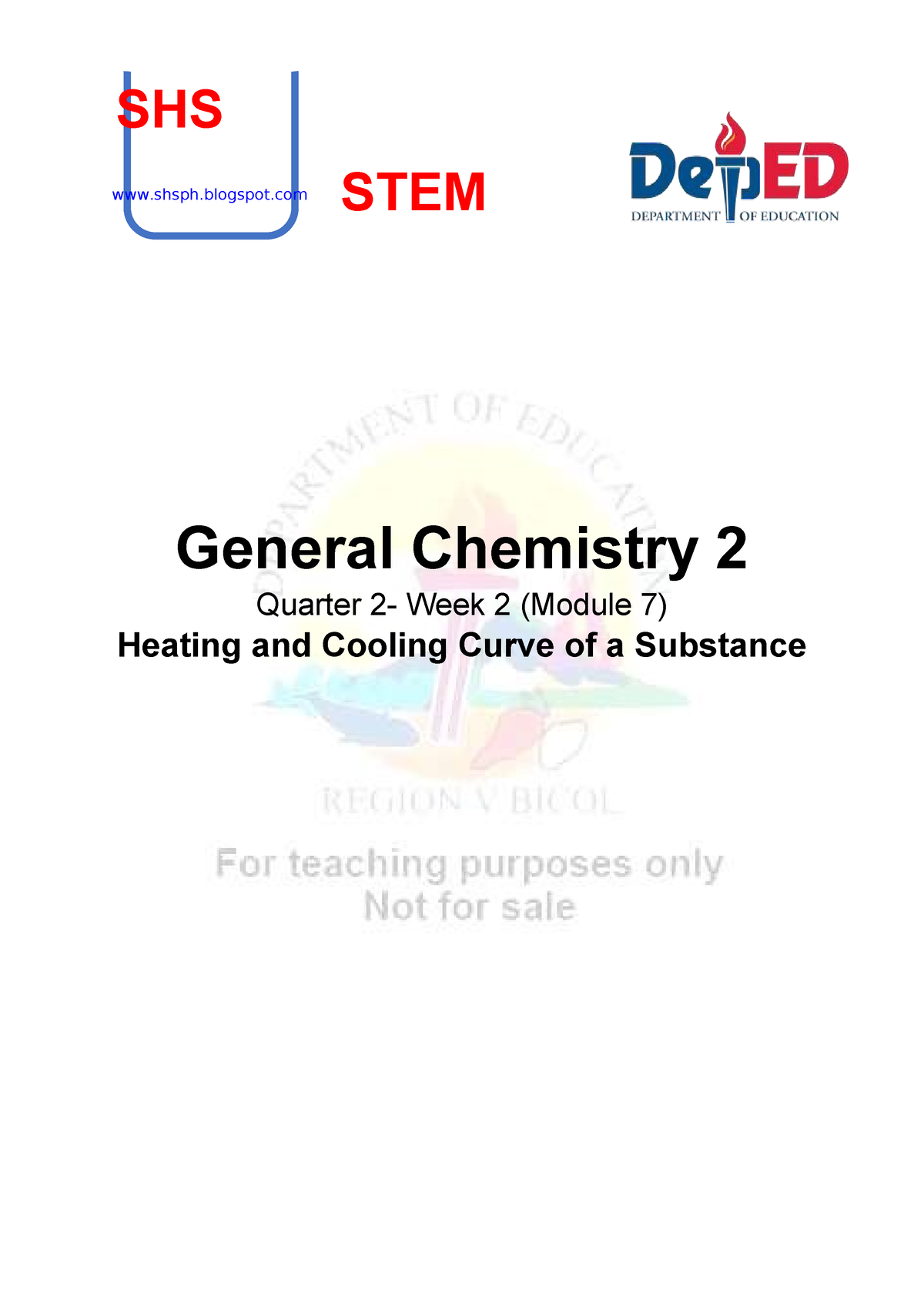 General Chemitry 2 - SHS shsph.blogspot STEM General Chemistry 2 ...