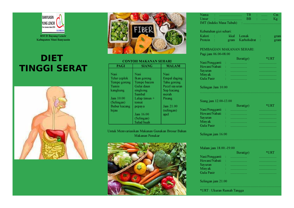 Diet Tinggi Serat Selalu Lincah Rsud Bayung Lencir Kabupaten Musi