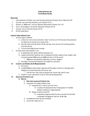 International Law Class Notes - INTERNATIONAL LAW CLASS NOTES Class 2 ...