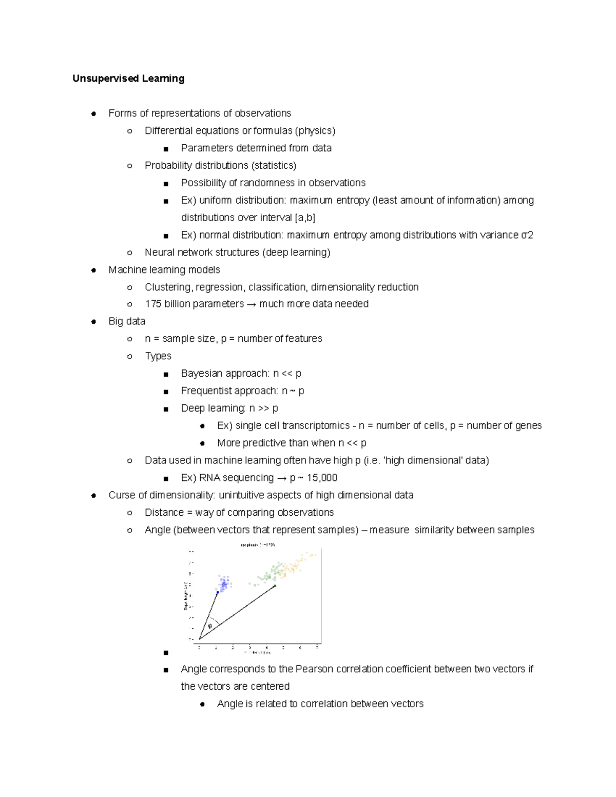 BIOL 4536 Machine Learning - Unsupervised Learning Forms of ...