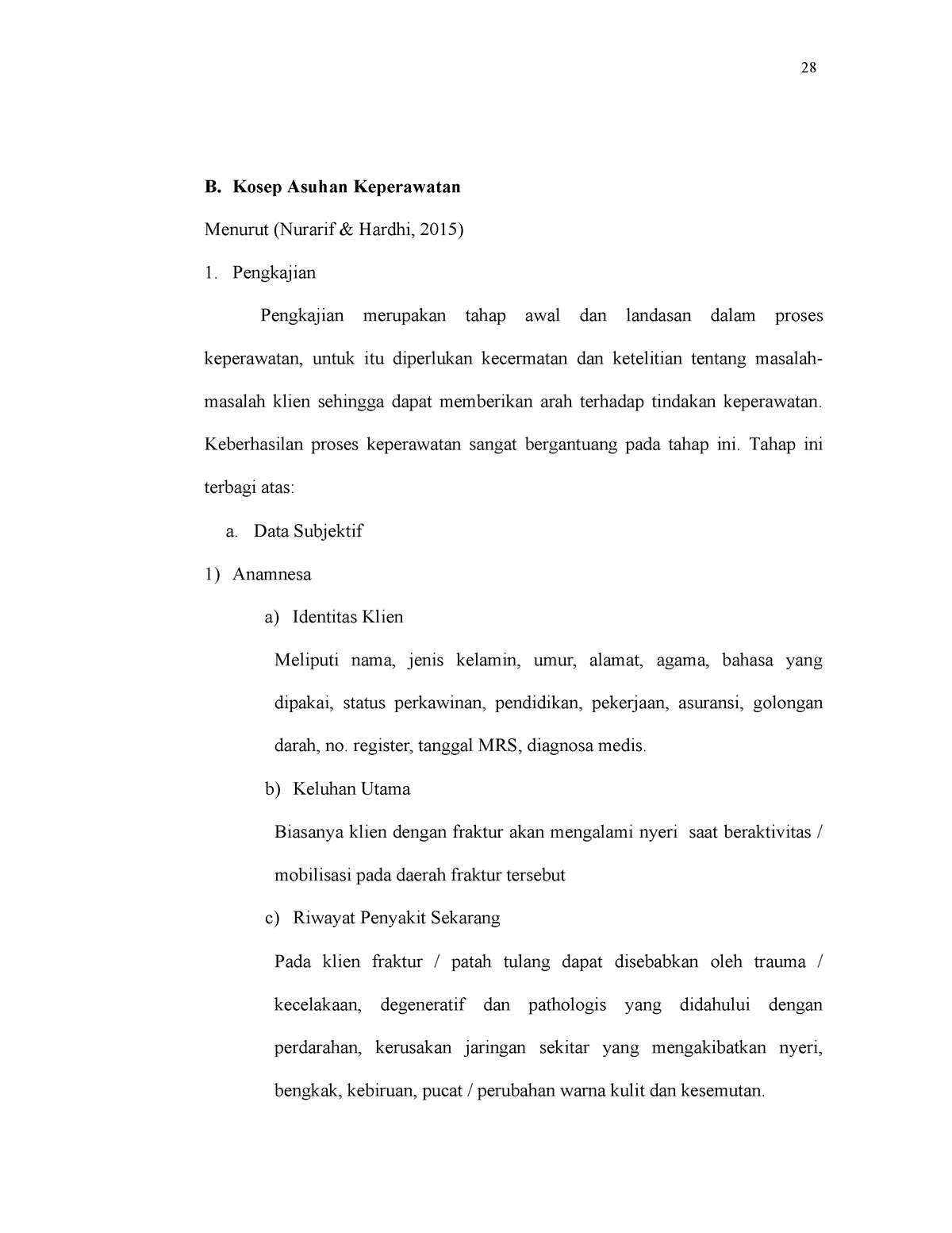 Karya Tulis Ilmiah 2 - Asd - 28 B. Kosep Asuhan Keperawatan Menurut ...