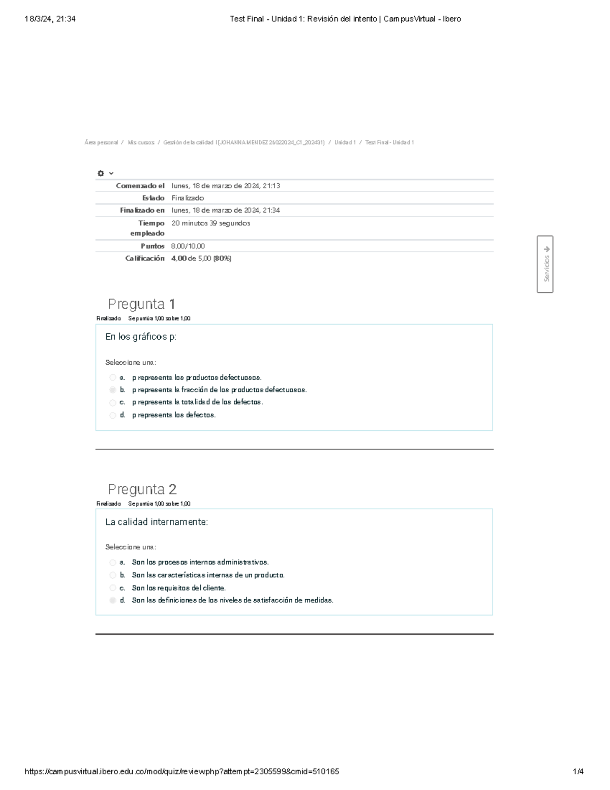 Test Final - Unidad 1 Revisión Del Intento Campus Virtual - Ibero ...