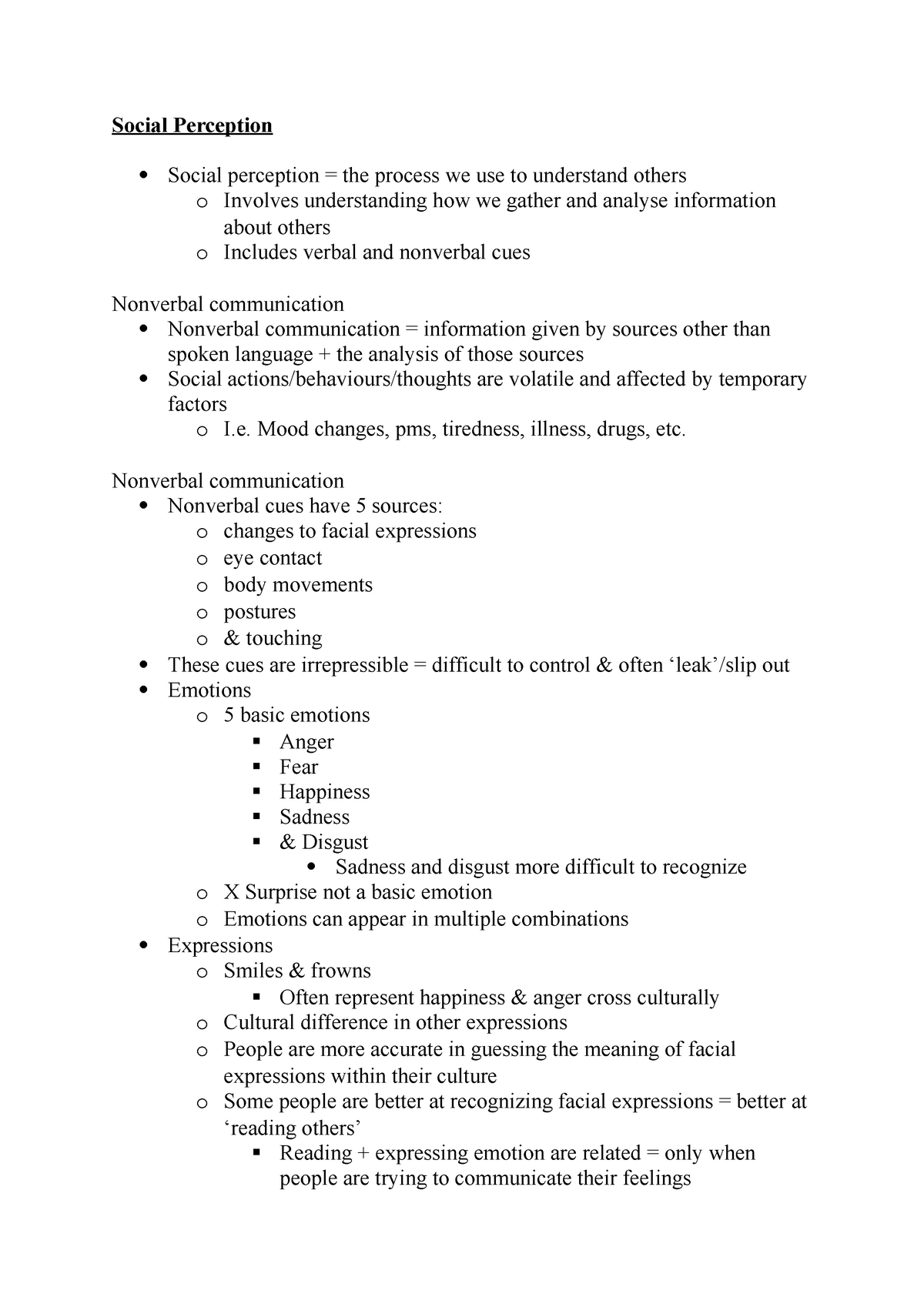 thesis on social perception