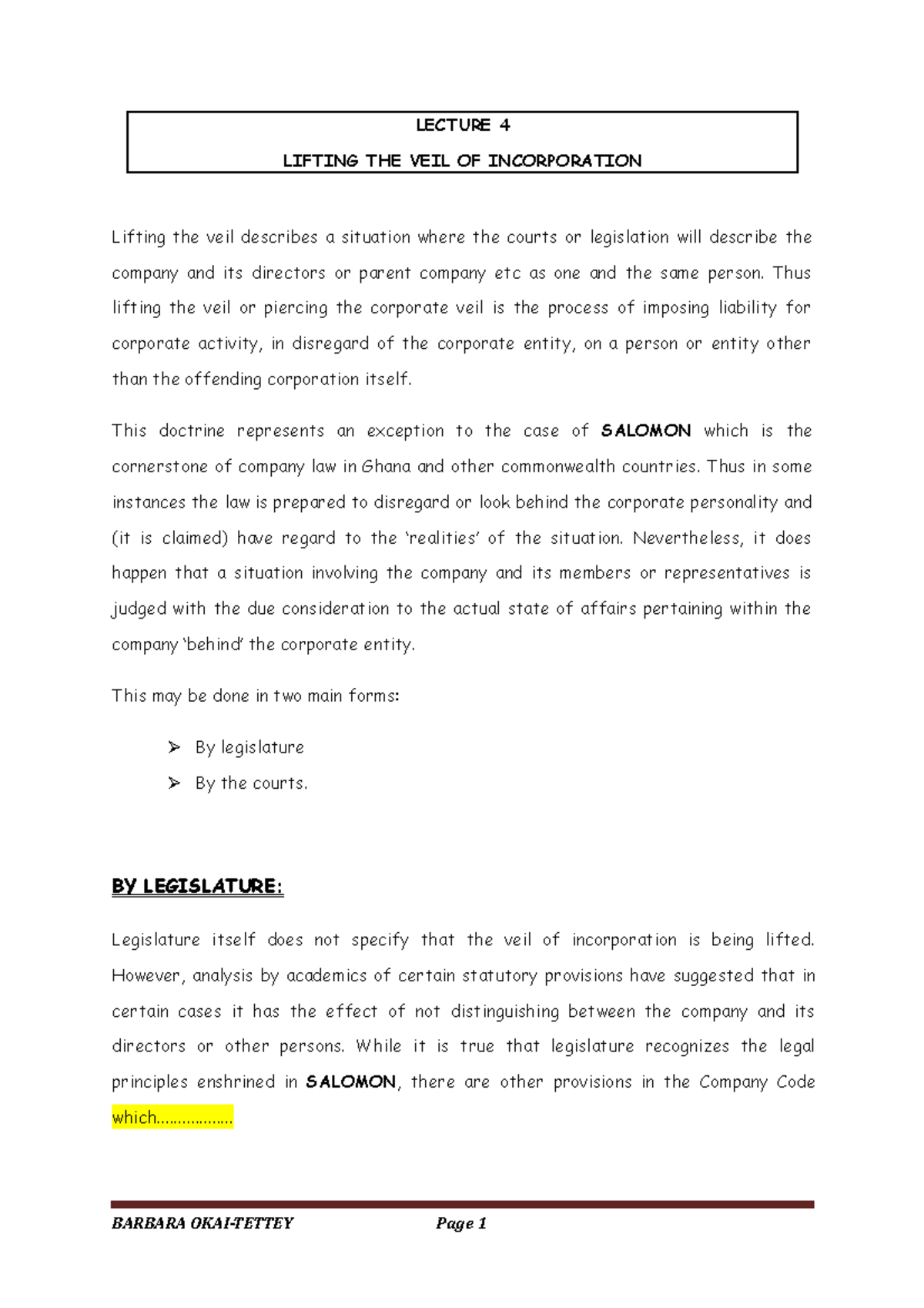 Lecture 3 Lifting the Veil LECTURE 4 LIFTING THE VEIL OF