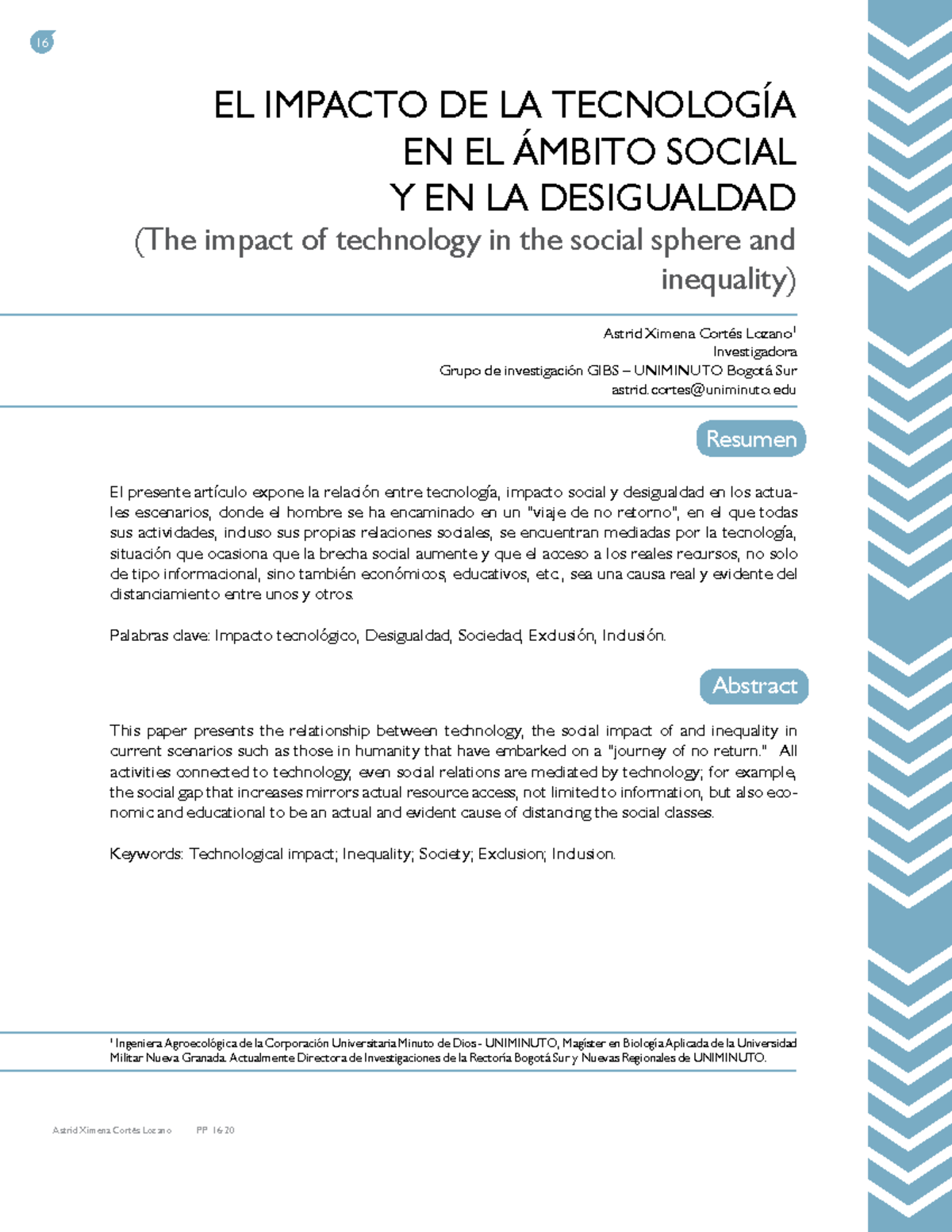 Caguirre el impacto de la tecnologa en el ambito social - 16 EL IMPACTO ...