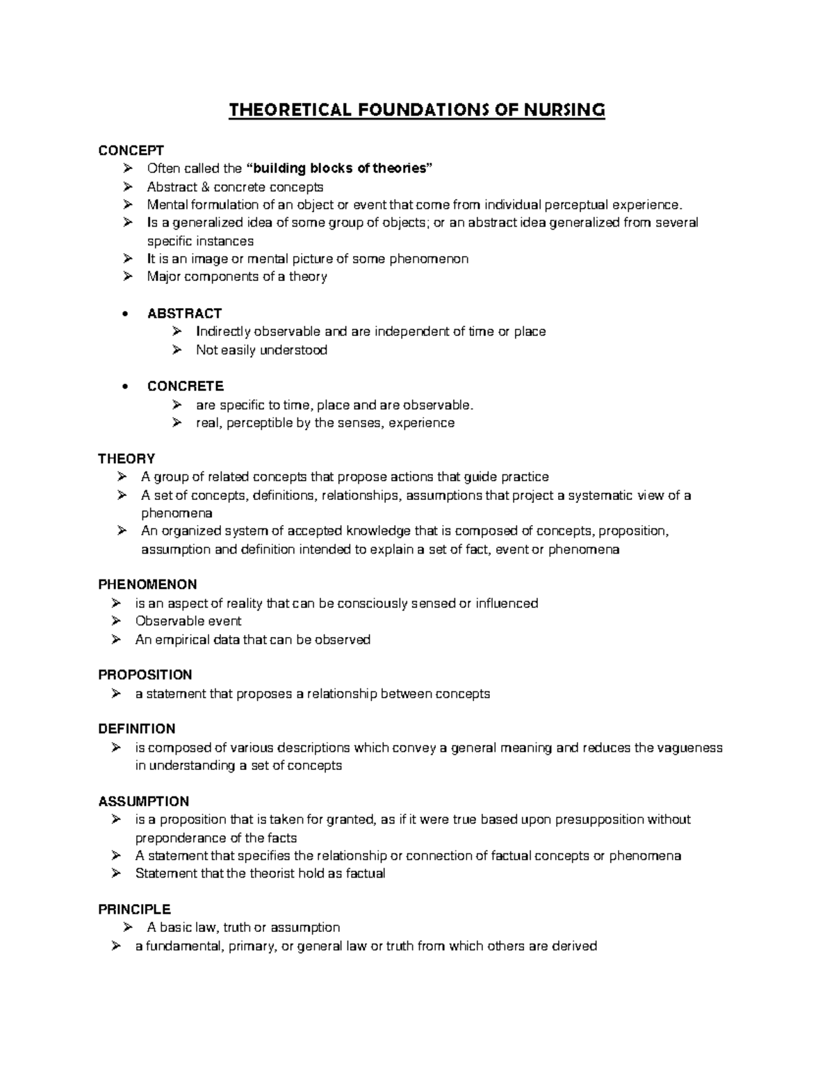 THEORETICAL FOUNDATION OF NURSING REVIEWER - THEORETICAL FOUNDATIONS OF ...