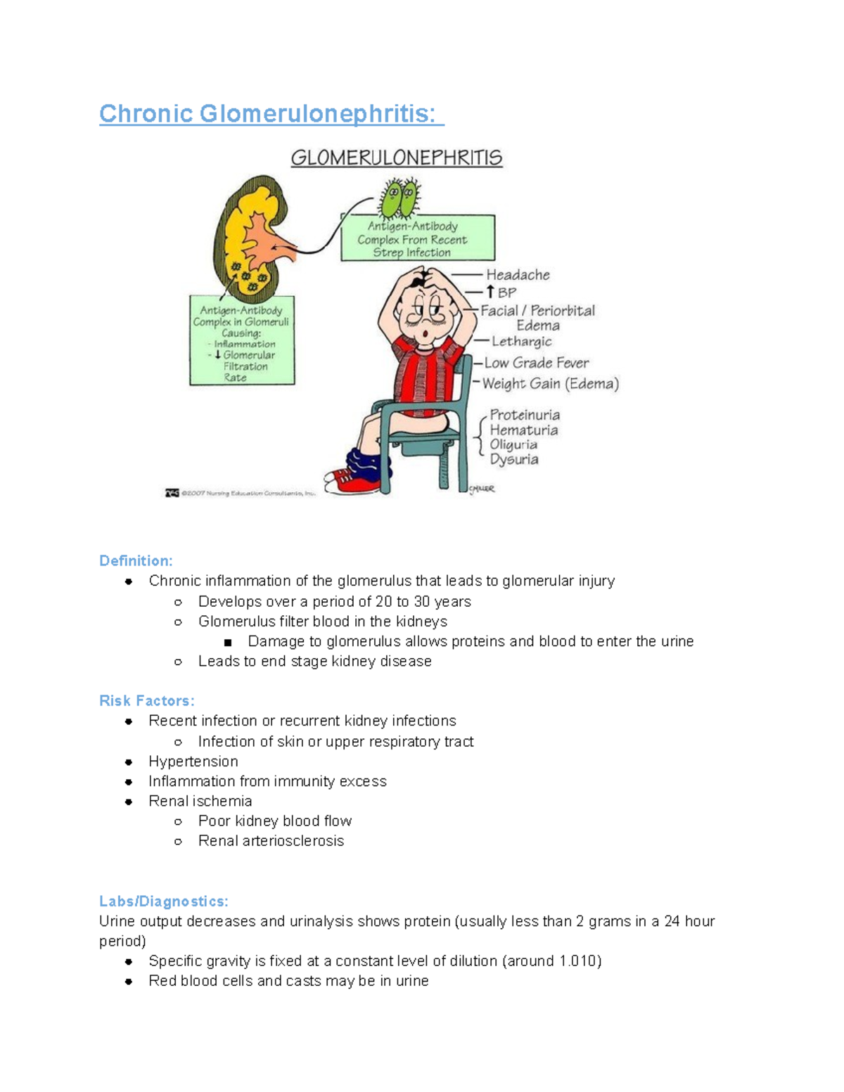 Chronic Glomerulonephritis and Nephrotic Syndrome - Chronic ...