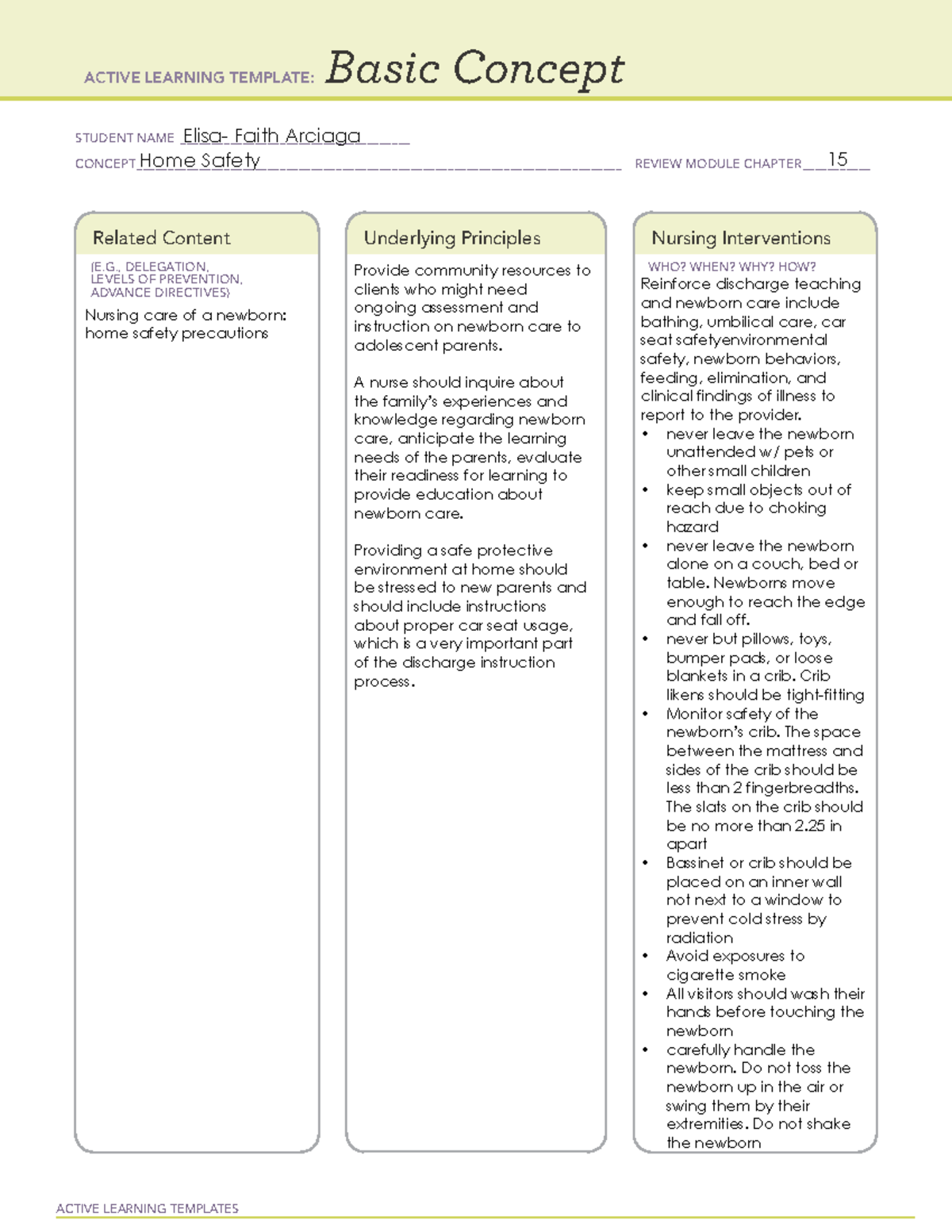 OB CMS Remediation - ACTIVE LEARNING TEMPLATES Basic Concept STUDENT ...