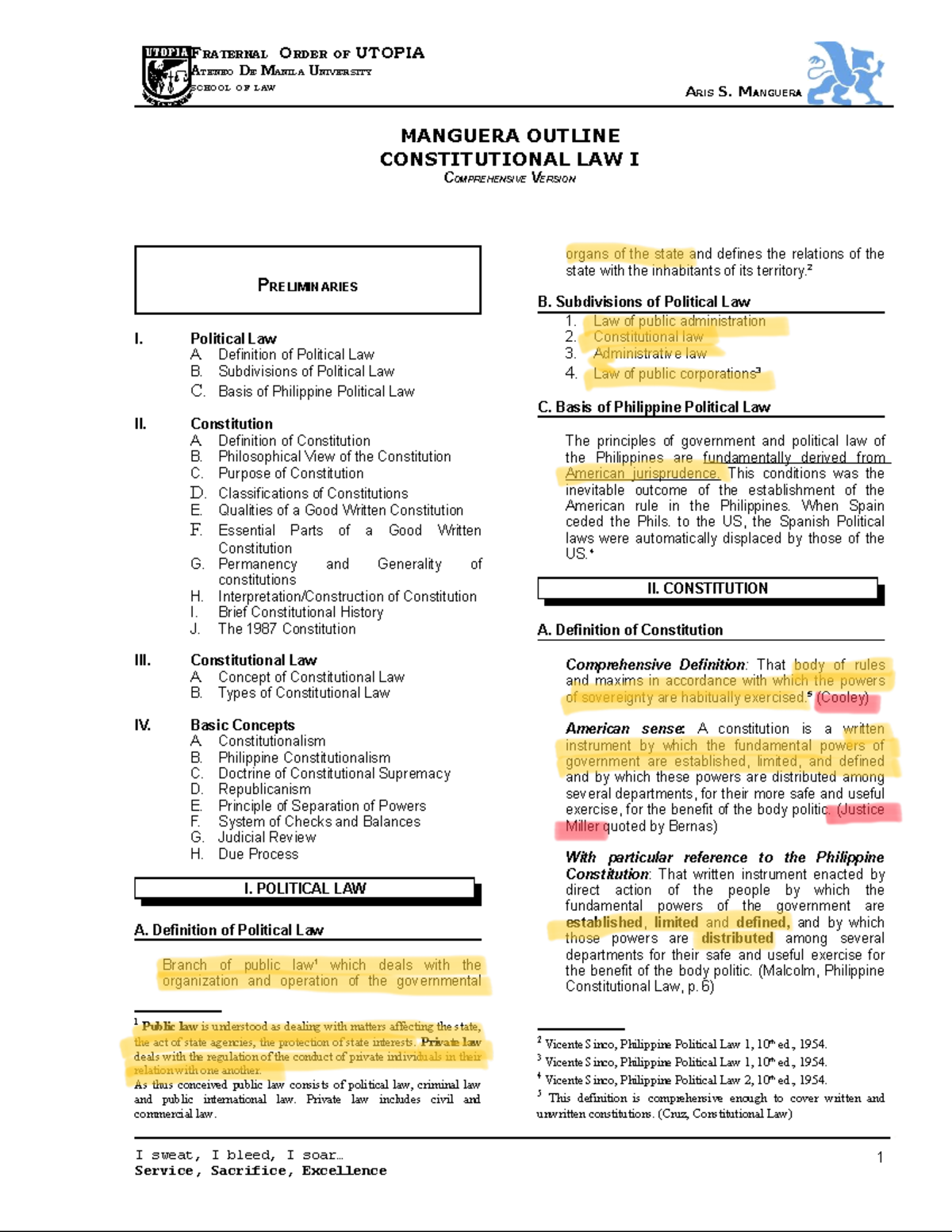 Utopia Consti Reviewer 2009 1 - ATENEO DE MANILA UNIVERSITY SCHOOL OF ...