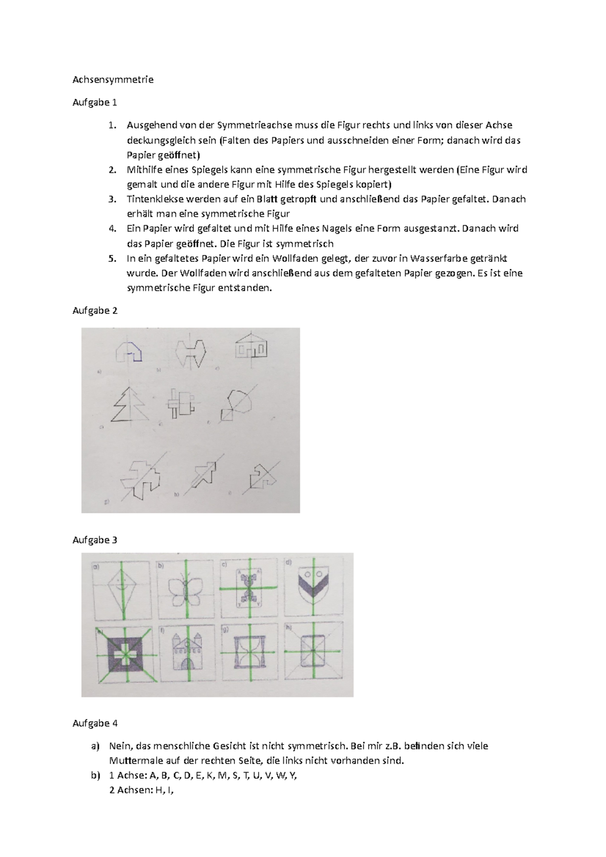 Didaktik Der Geometrie In Der Grundschule Pdf Übungsblatt 9 Geometrie in der Grundschule - Achsensymmetrie Aufgabe 1