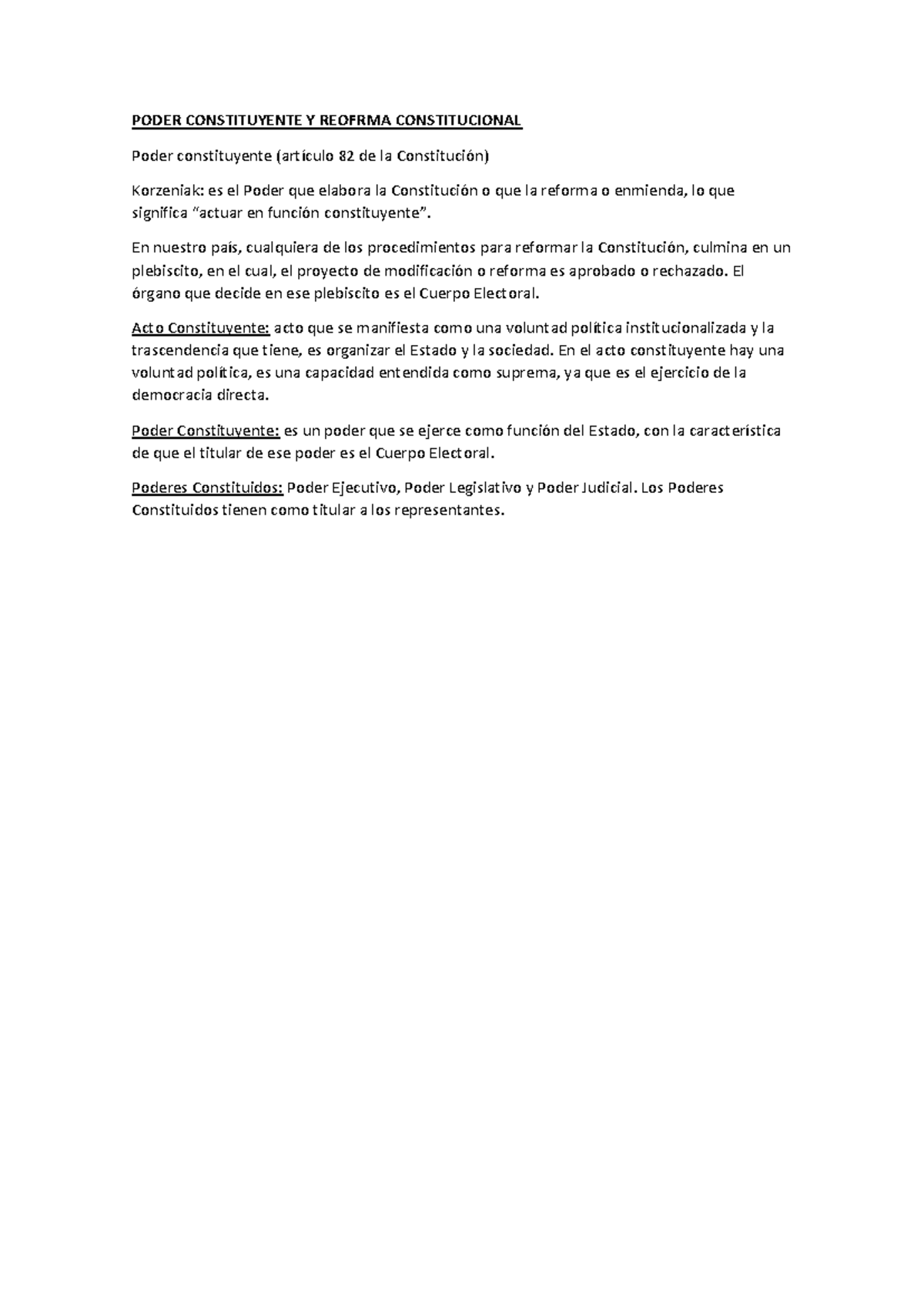Poder constituyente y reforma constitucional - PODER CONSTITUYENTE Y ...