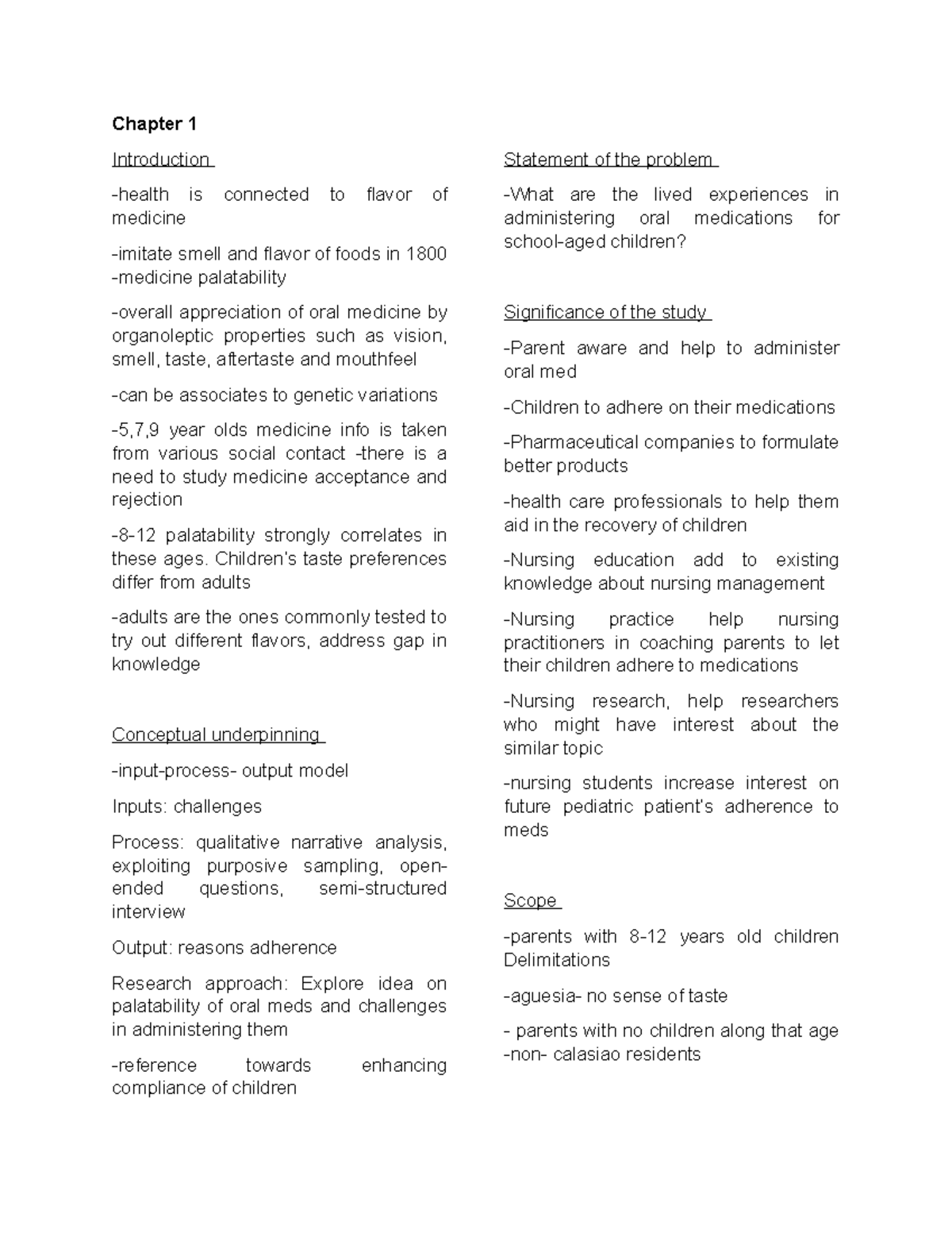 Defense-notes - Chapter 1 Introduction -health is connected to flavor ...