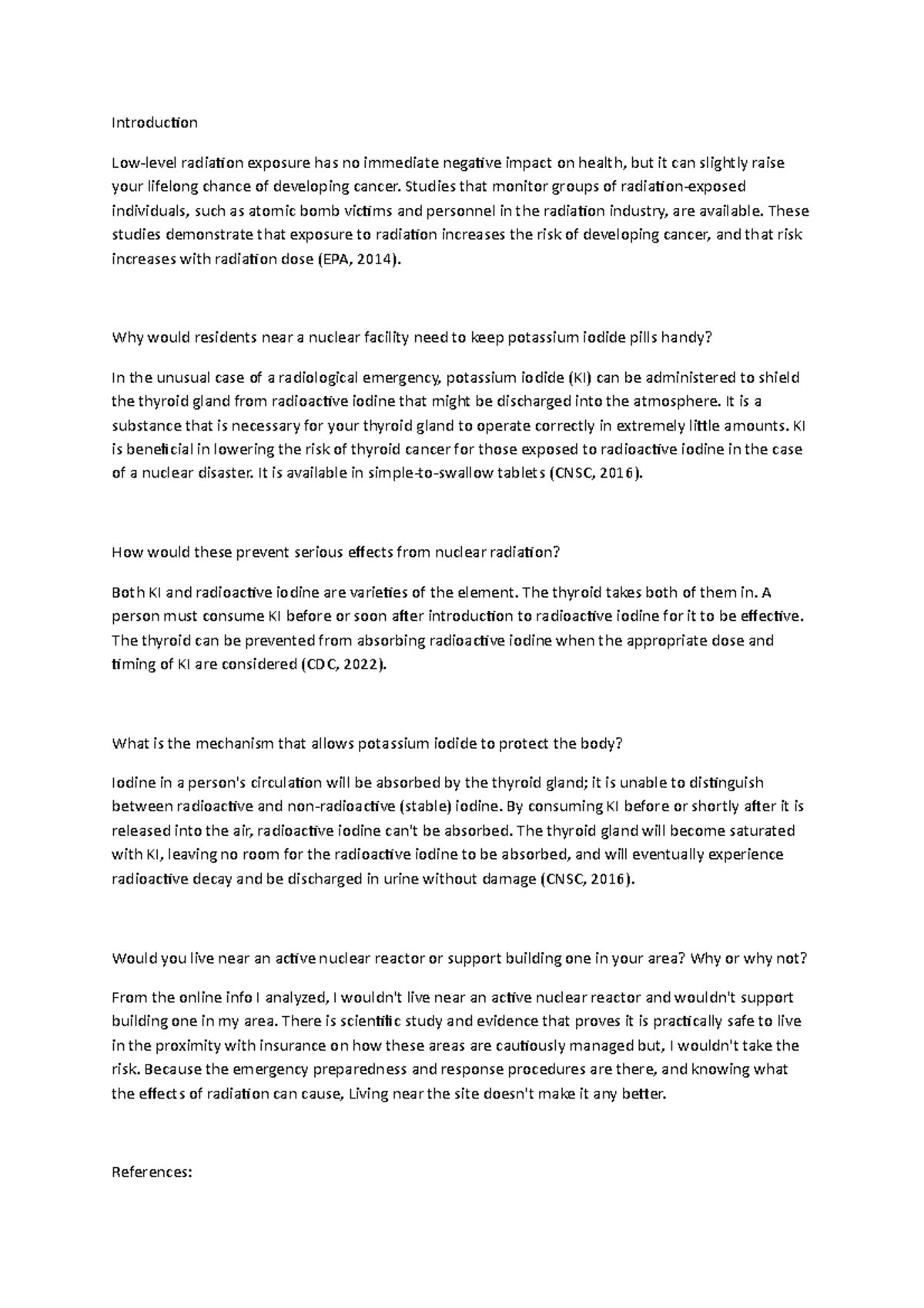 Discussion Assignment Unit 2 - Introduction Low-level radiation ...