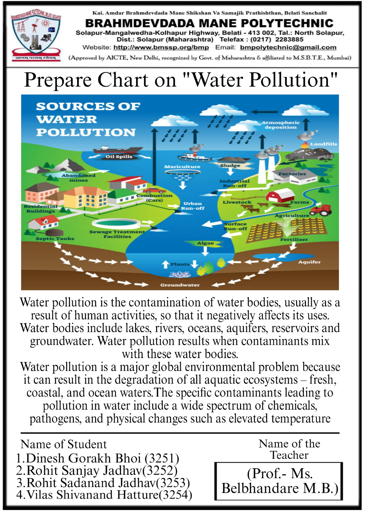 Water pollution 2 - Final Year Electrical Engineering - Studocu