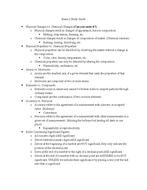 Chem Final Exam Study Guide - Final Exam Study Guide (General Chemistry ...