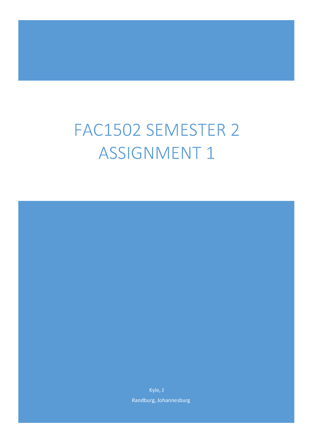 assignment 1 fac1502