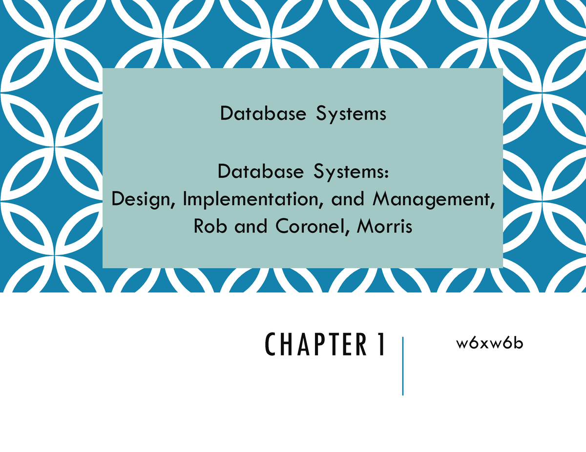 Chapter 1 DB Concept-v2 - CHAPTER 1 Database Systems Database Systems ...