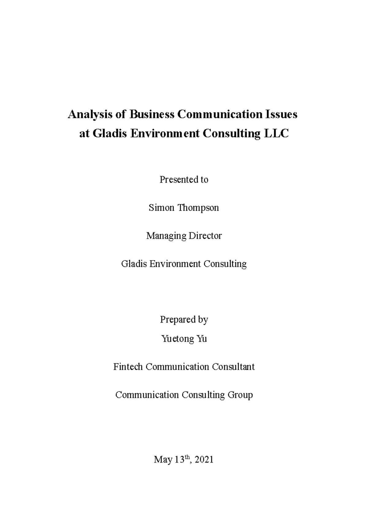 Communication Issues for colleagues to improve - Analysis of Business ...