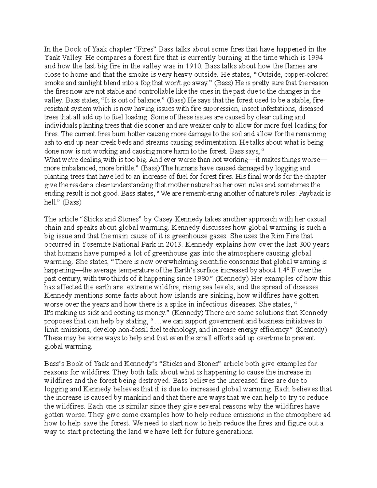 Casual Chains book info In the Book of Yaak chapter “Fires” Bass