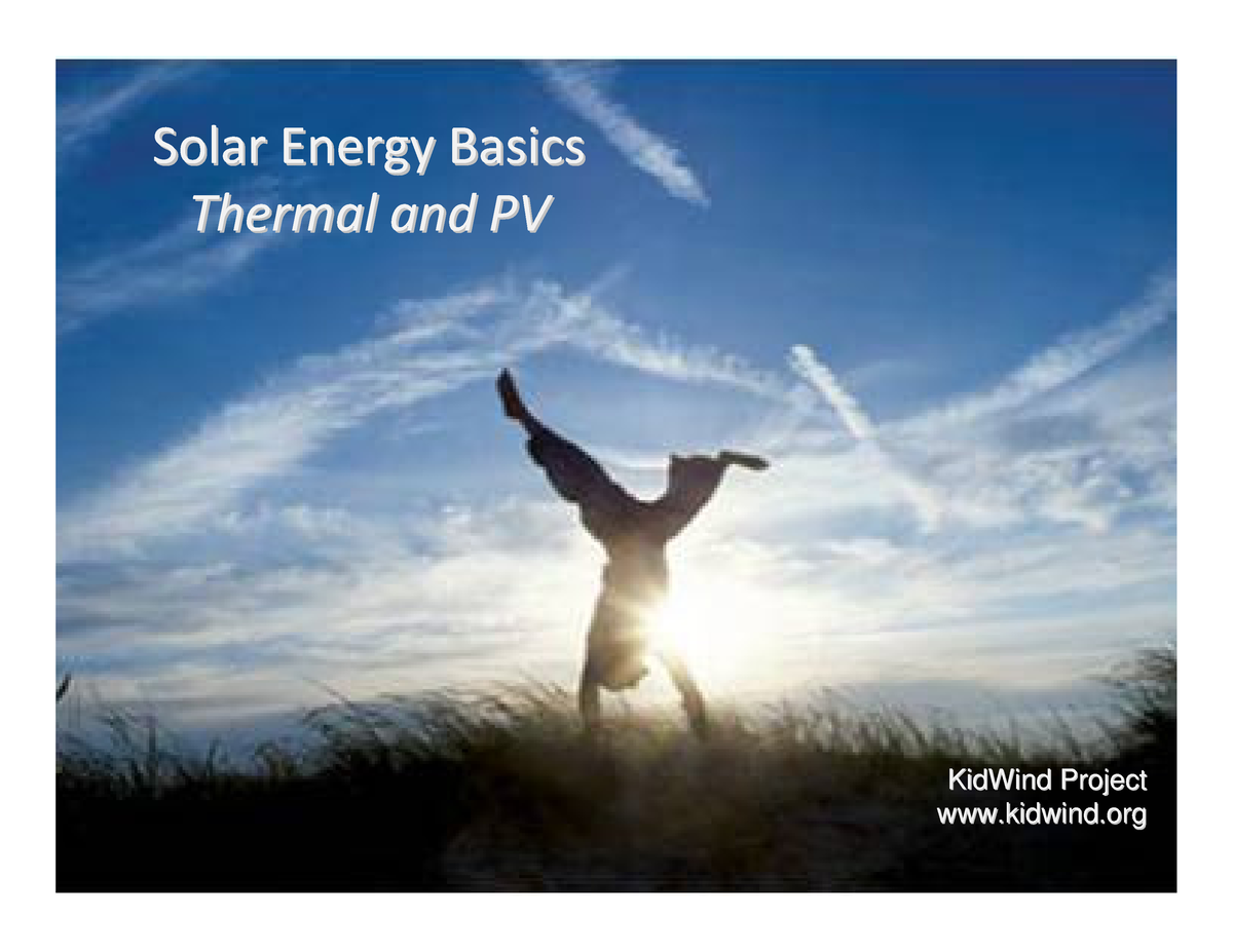 Basics Of Solar Energy - Solar Energy BasicsSolar Energy Basics Thermal ...