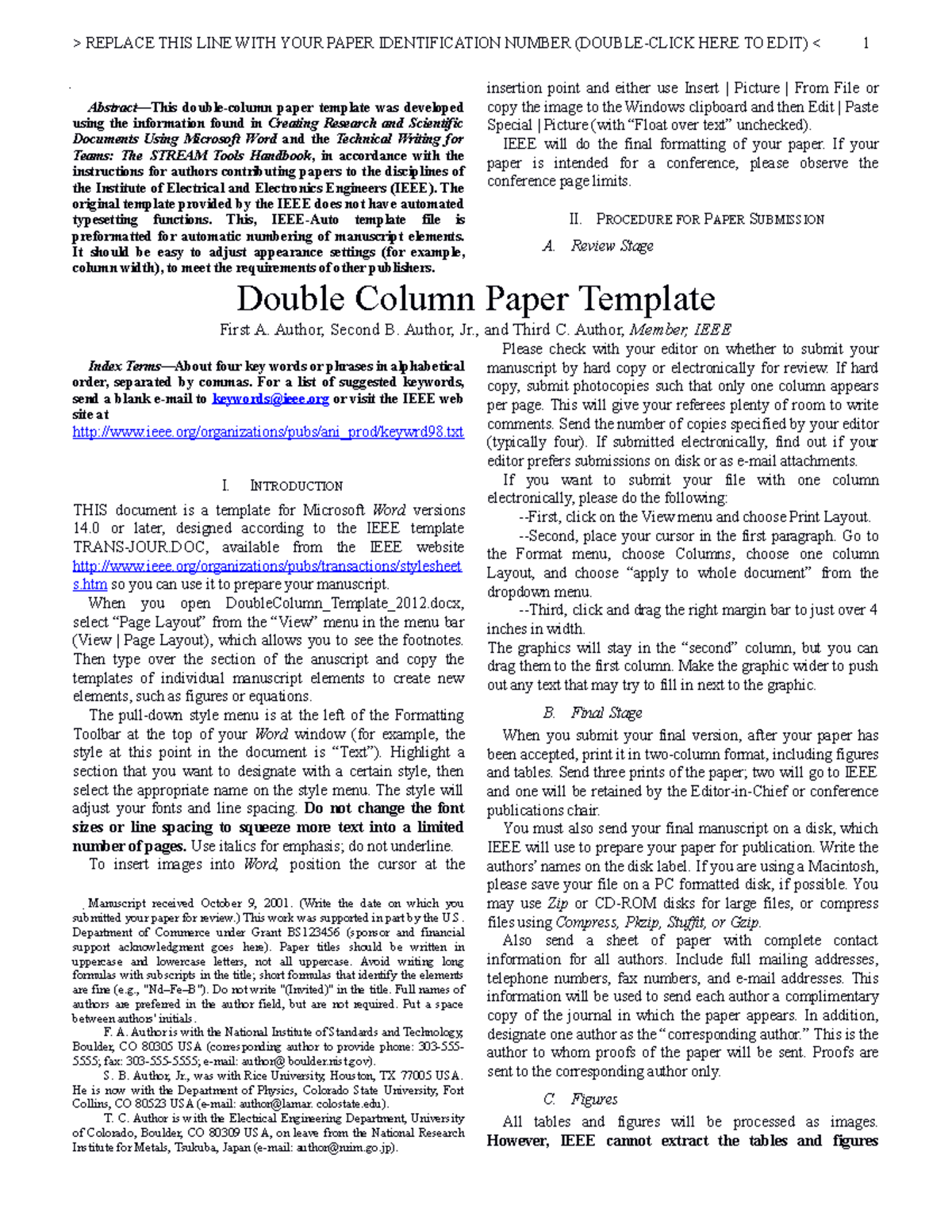 Double Column Template 03-31-14 - Abstract—This double-column paper ...