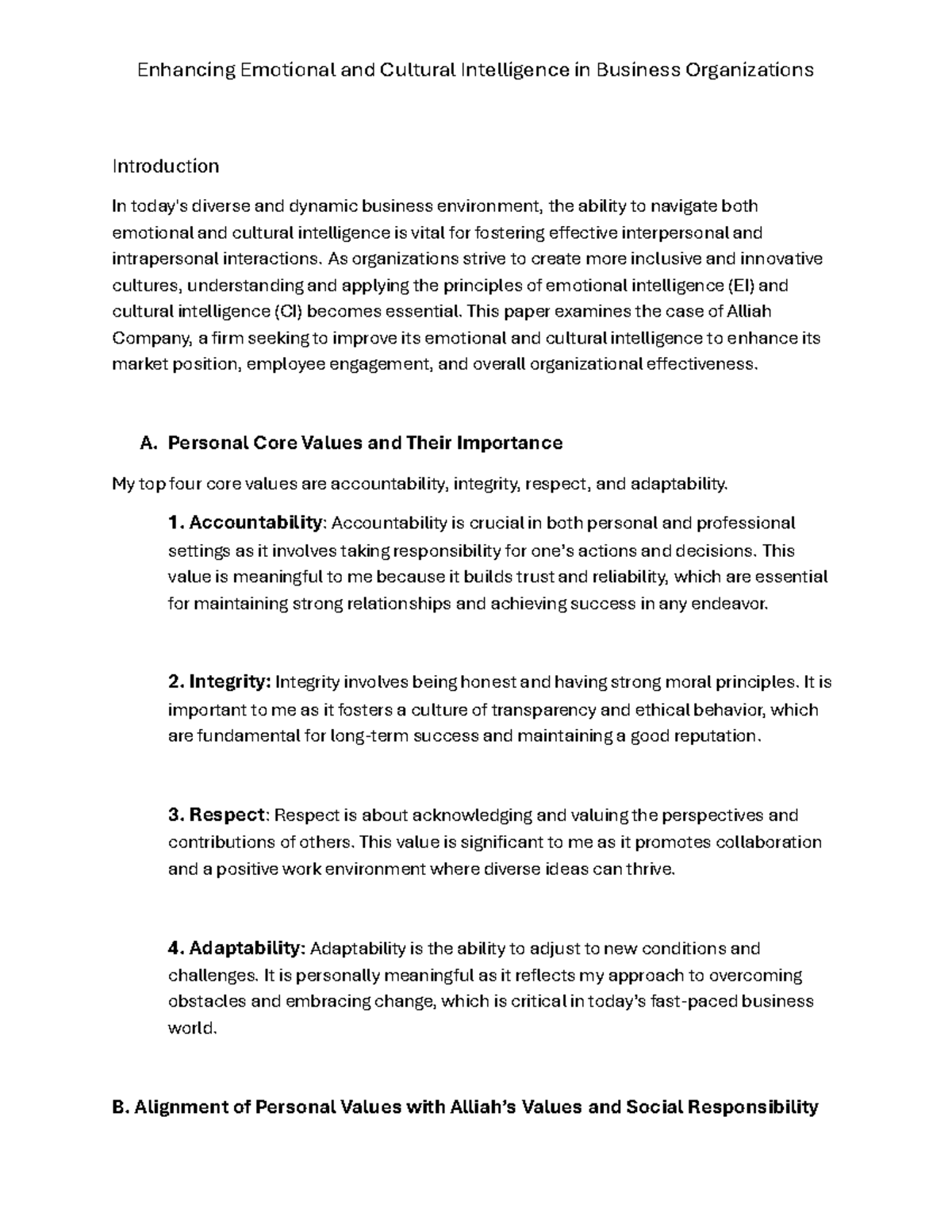 Enhancing Emotional and Cultural Intelligence in Business Organizations ...