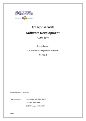 001245123-COMP 1640 - done - Enterprise Web Software Development ...