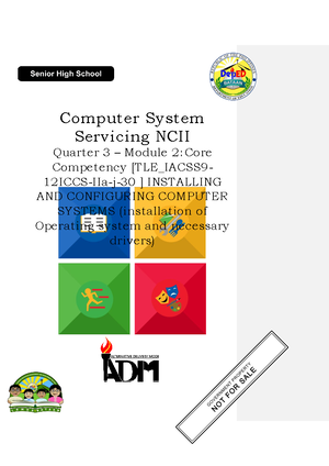 Computer Systems Servicing NCII Quarter 3 Module 1 - Computer System ...