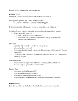 Class Notes- Ch.1 Intro & History of Forensic Science - 1/14/ What is ...
