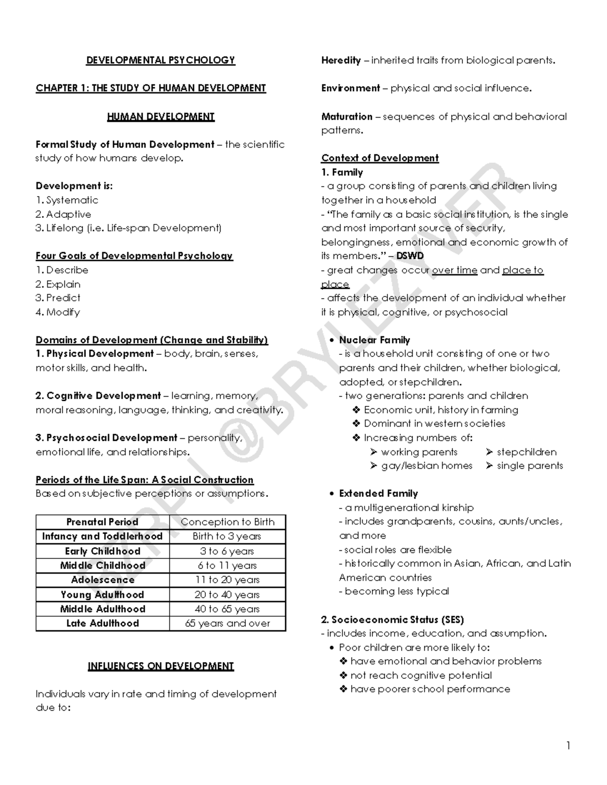 Devpsy Reviewer – Chapters 1-6 - DEVELOPMENTAL PSYCHOLOGY CHAPTER 1 ...
