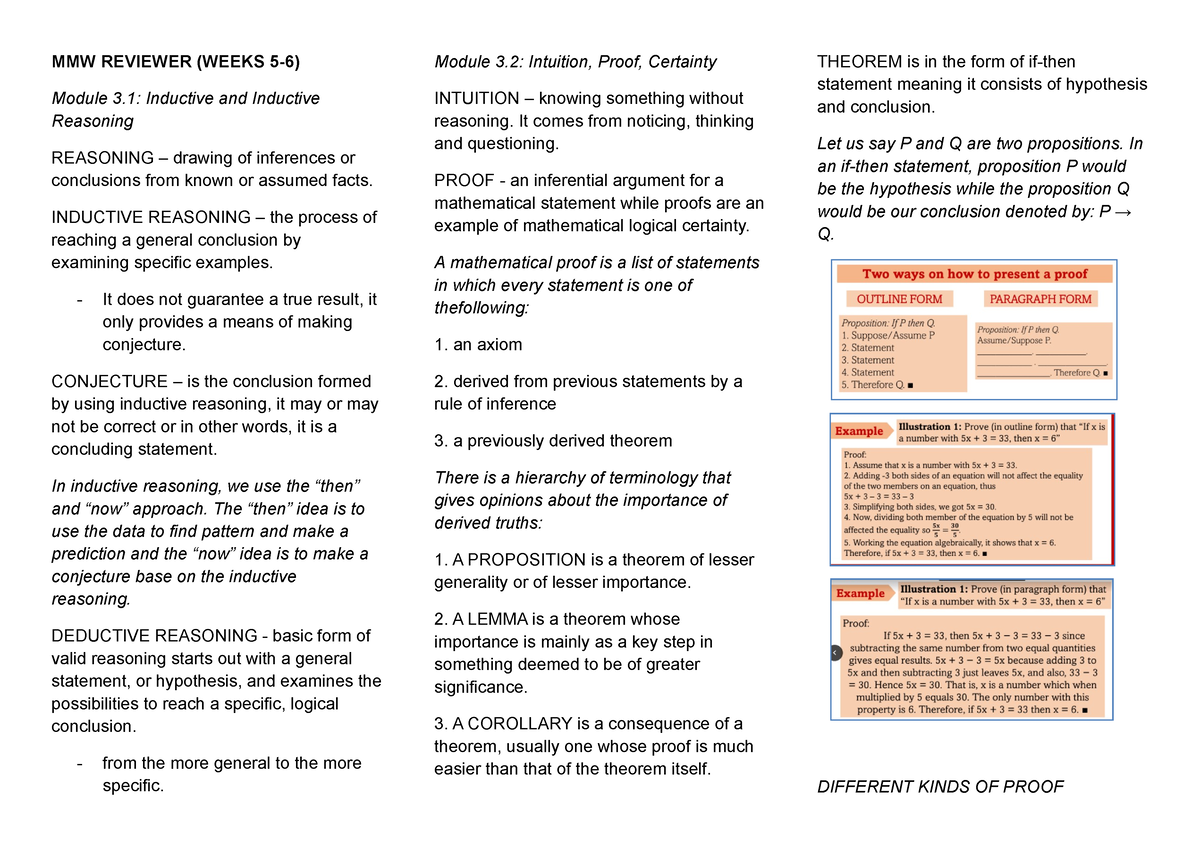 MMW Reviewer Weeks 5 6 - None - MMW REVIEWER (WEEKS 5-6) Module 3 ...