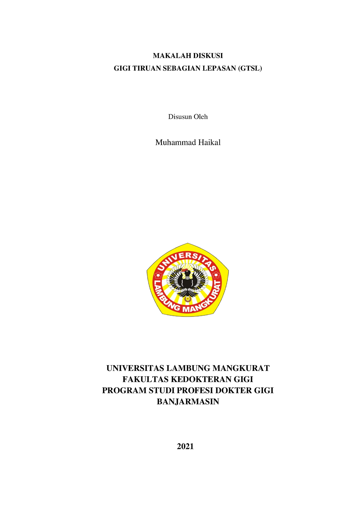 Makalah Gigi Tiruan Sebagian Lengkap - MAKALAH DISKUSI GIGI TIRUAN ...