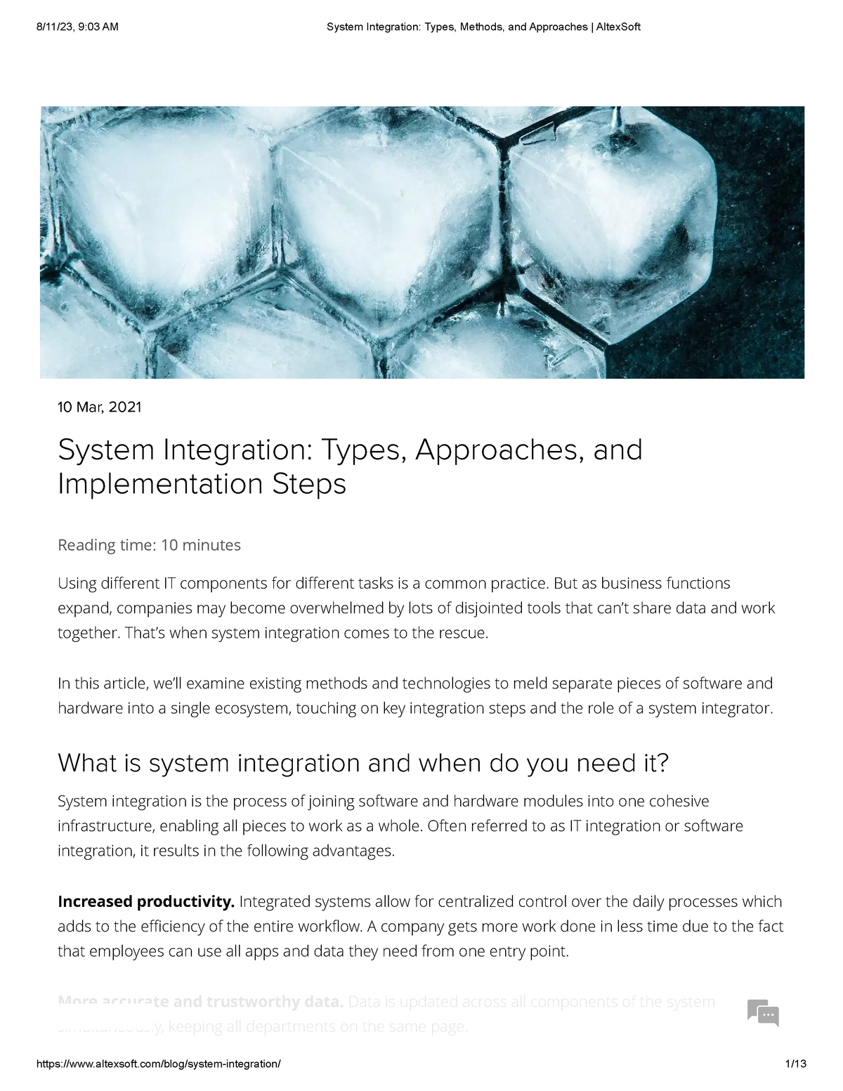 System Integration Types, Methods, And Approaches Altex Soft - 10 Mar ...