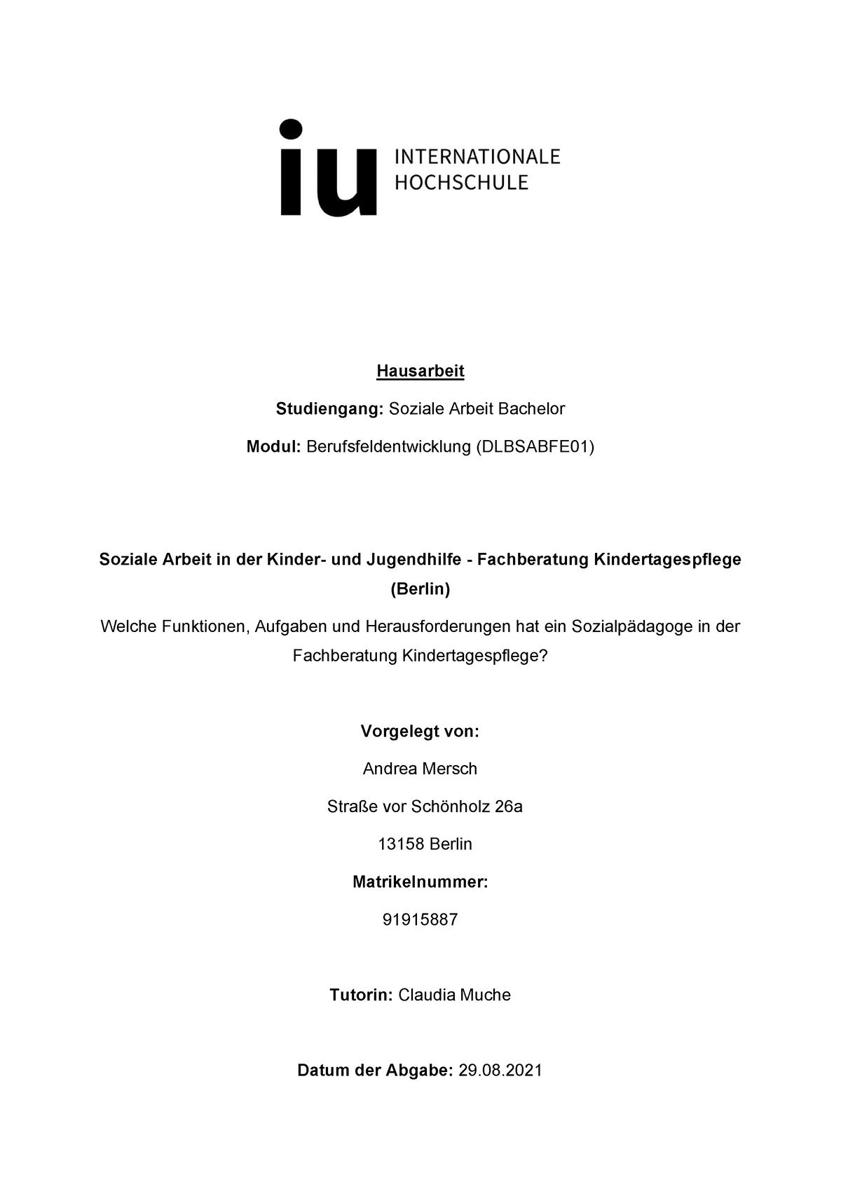 bachelor thesis soziale arbeit