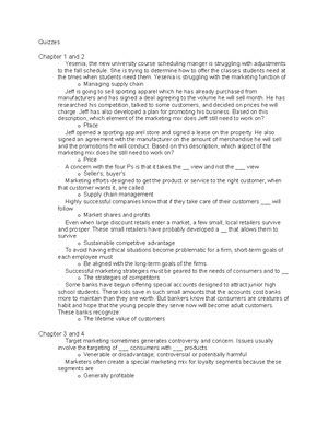Marketing 300 lec notes ch. 4 - Focusing Marketing strategy with ...