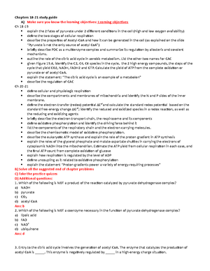 CHM260 Review questions Ch 16 17 with answers(1) - Chapters 16 and 17 ...