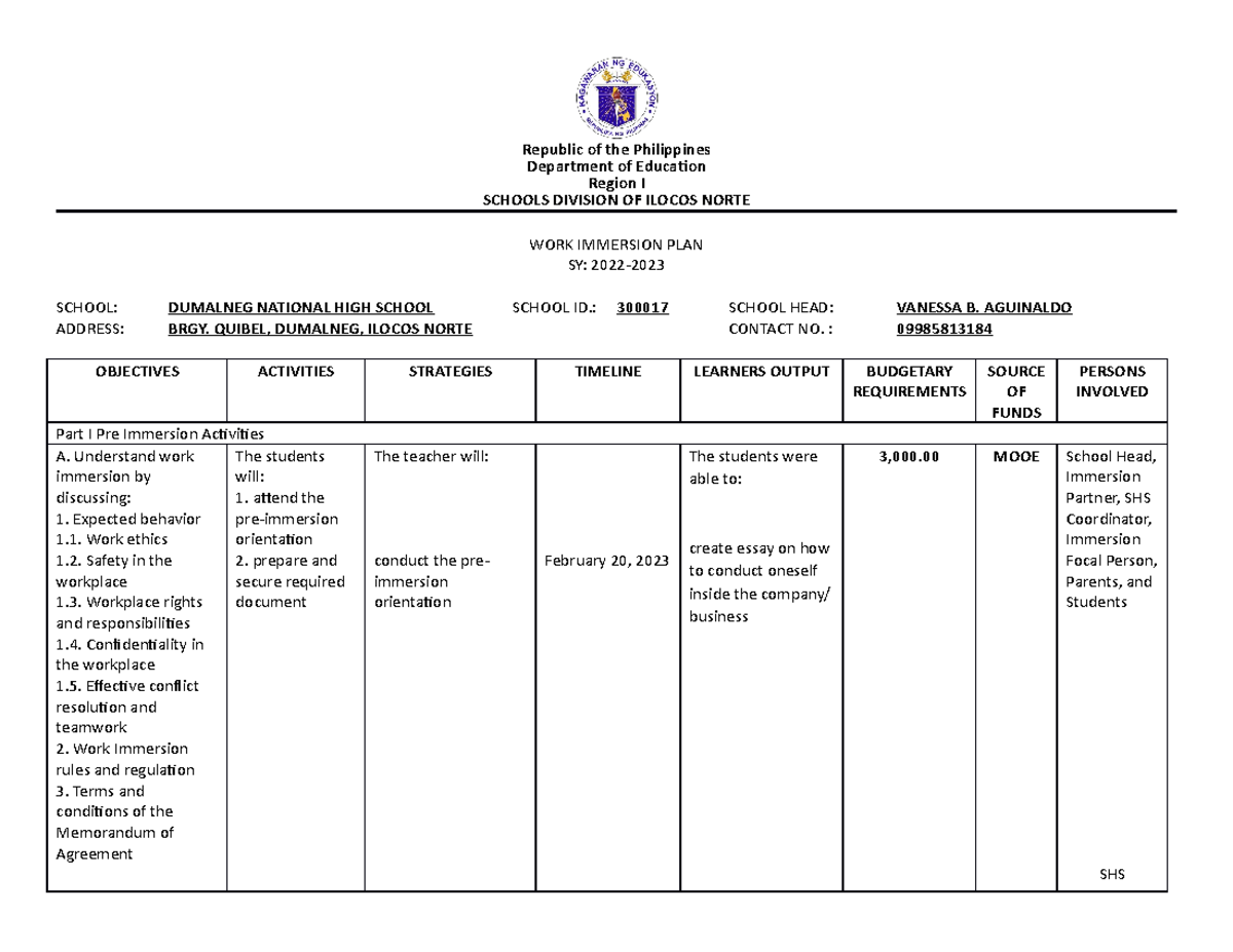 Immersion-nasimrat - xad - Republic of the Philippines Department of ...